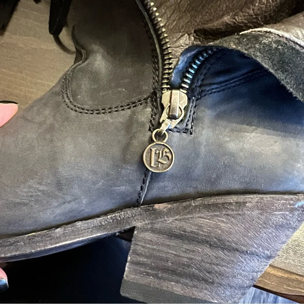 Liberty Black Fringed Black Western Knee-High Cowboy Boots - Women - Picture 9 of 9